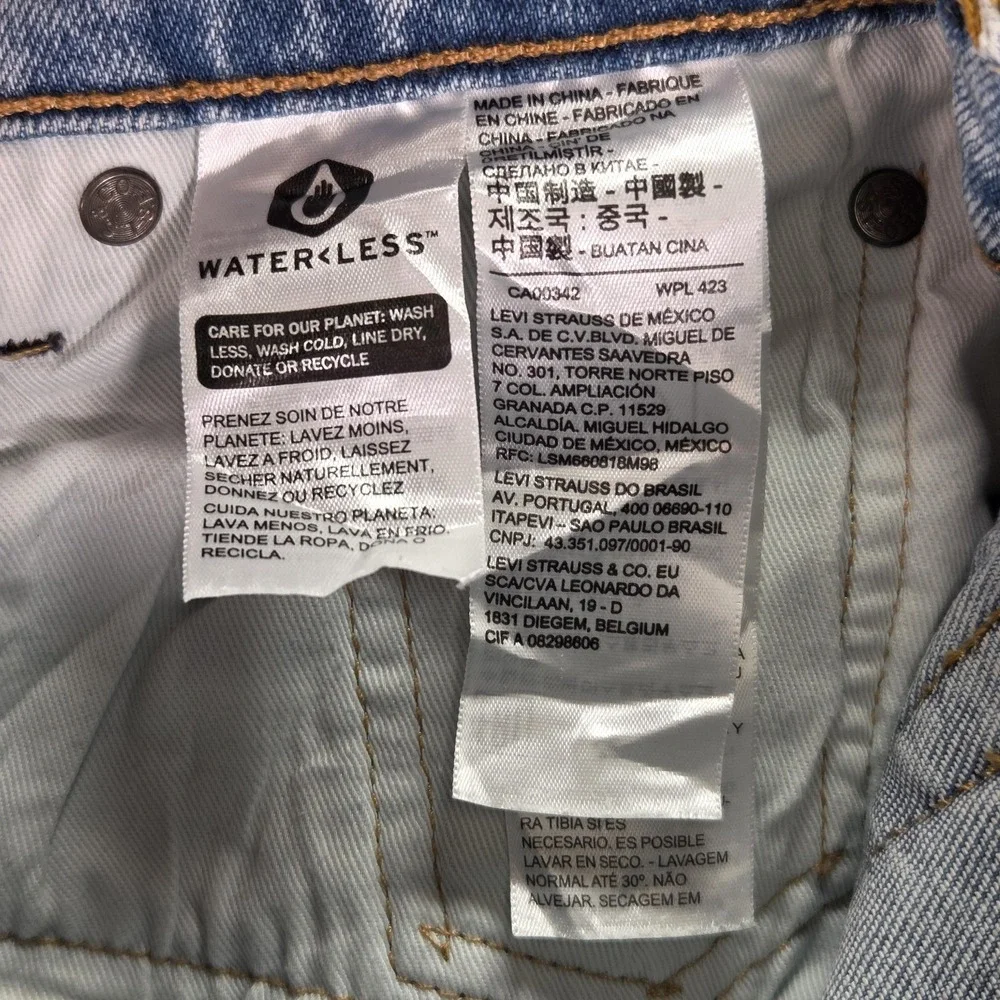 Levis 512 Jeans‎ Mens Selvedge Blue Light Wash Slim Tapered Fits 26x27